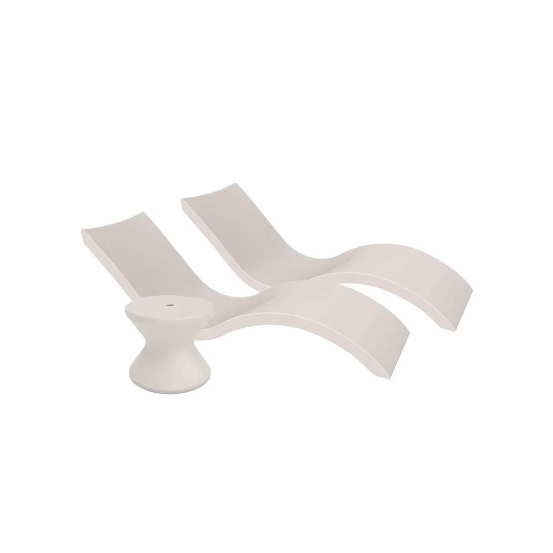 Ledge Lounger Outdoor Oasis Bundle - In-Pool & Patio Furniture (2 Signature Chaise Loungers & Side Table) - Image 11