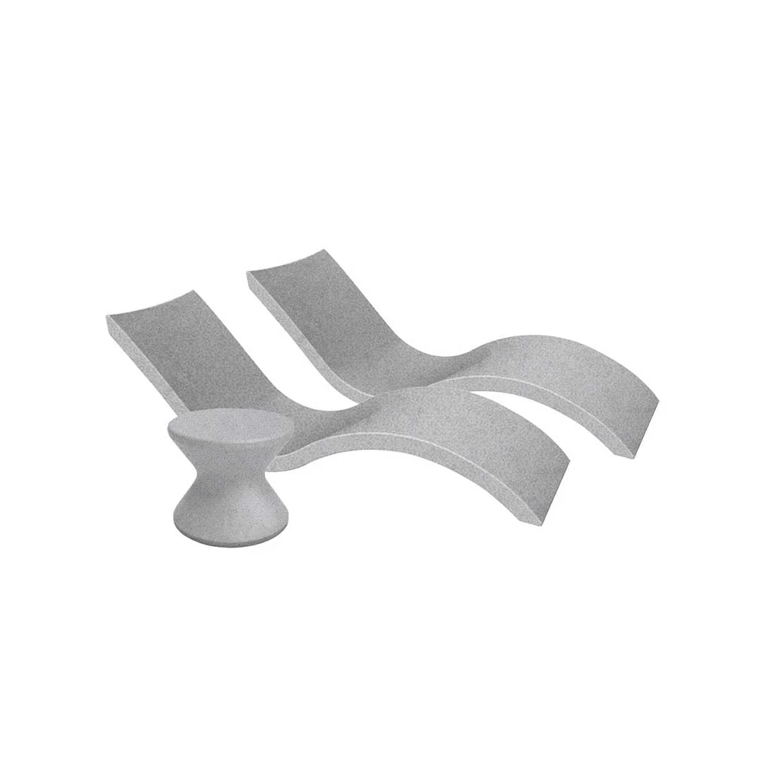 Ledge Lounger Outdoor Oasis Bundle - In-Pool & Patio Furniture (2 Signature Chaise Loungers & Side Table) - Image 14