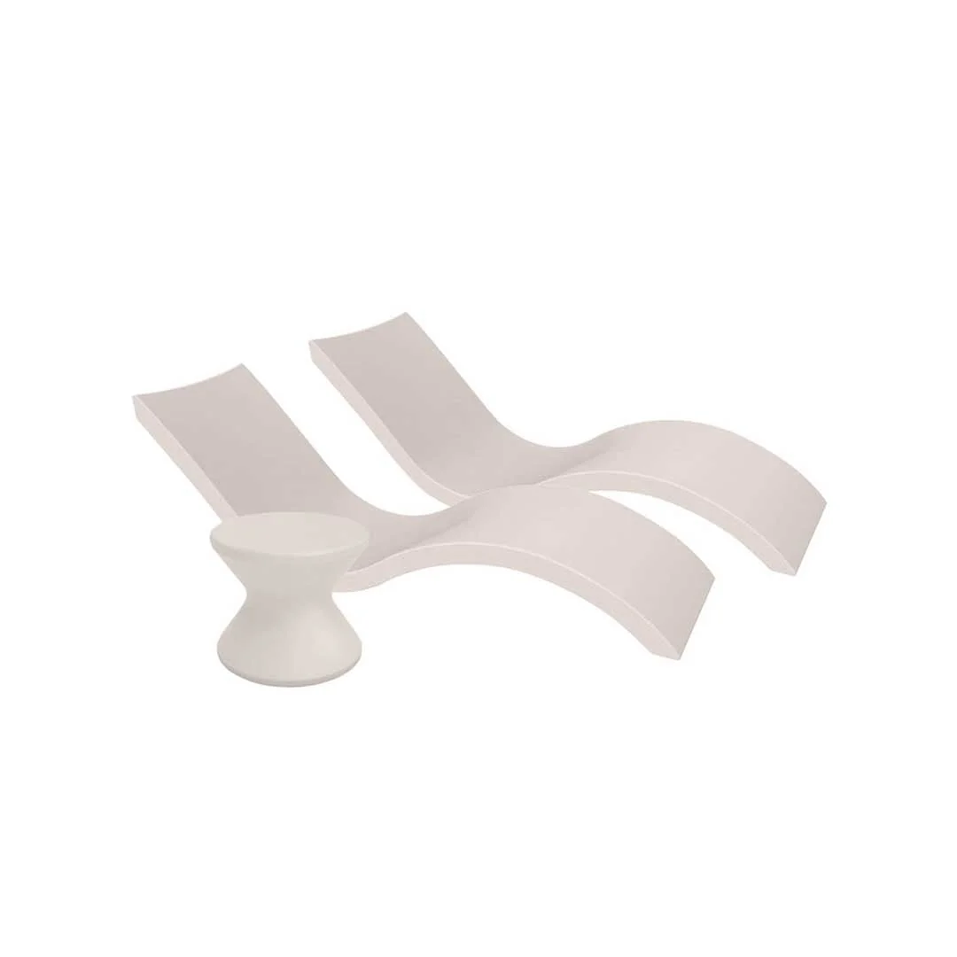 Ledge Lounger Outdoor Oasis Bundle - In-Pool & Patio Furniture (2 Signature Chaise Loungers & Side Table) - Image 16