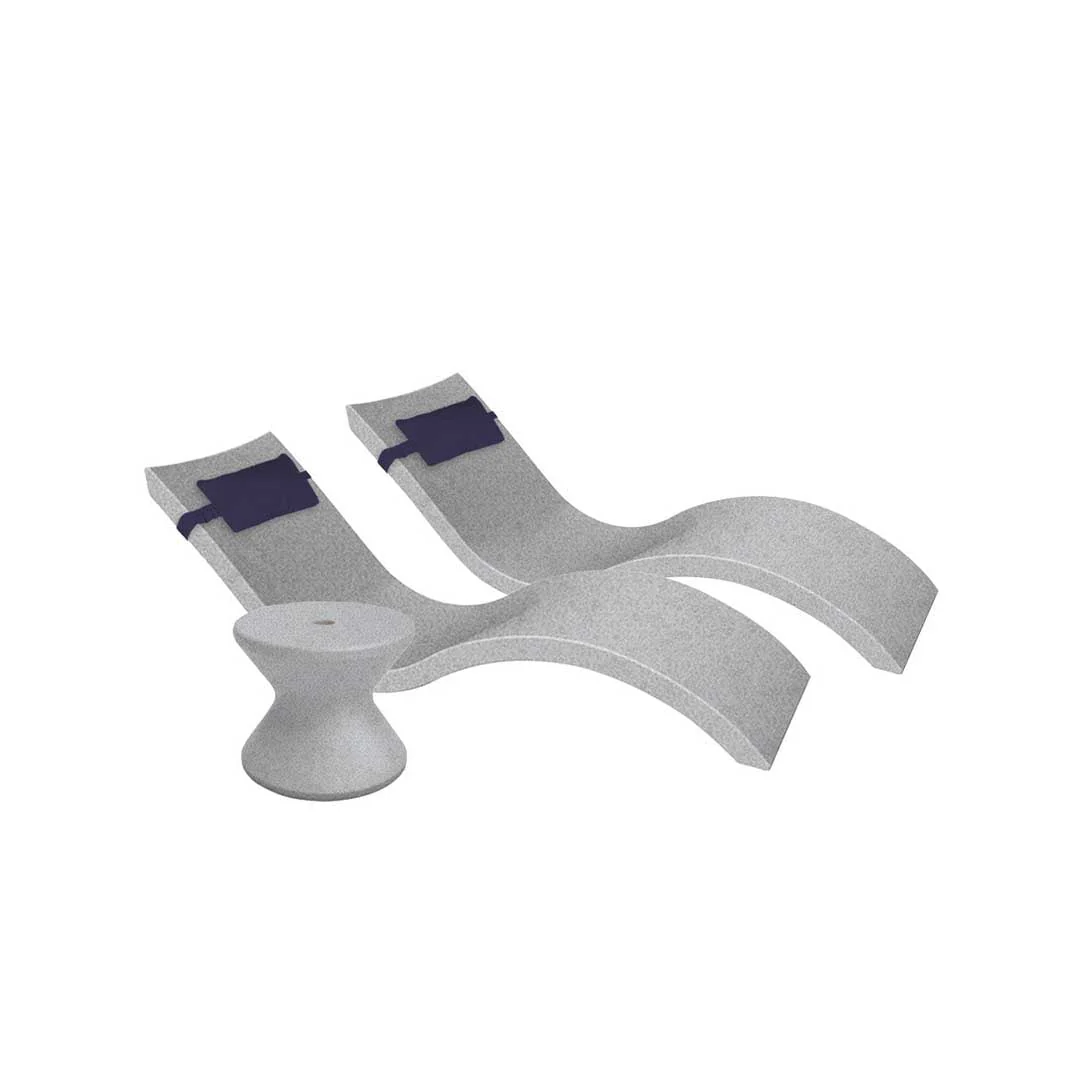 Ledge Lounger Outdoor Paradise Bundle - In-Pool & Patio Furniture (2 Signature Chaise Loungers, 2 Headrest Pillows, & Side Table) - Image 59