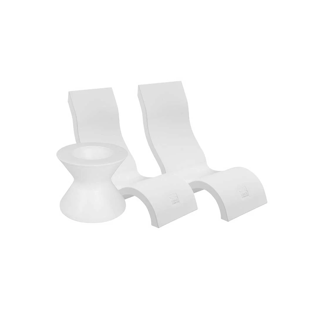 Ledge Lounger Relaxation Bundle - In-Pool & Patio Furniture (2 Signature Chairs & Ice Bin) - Image 10