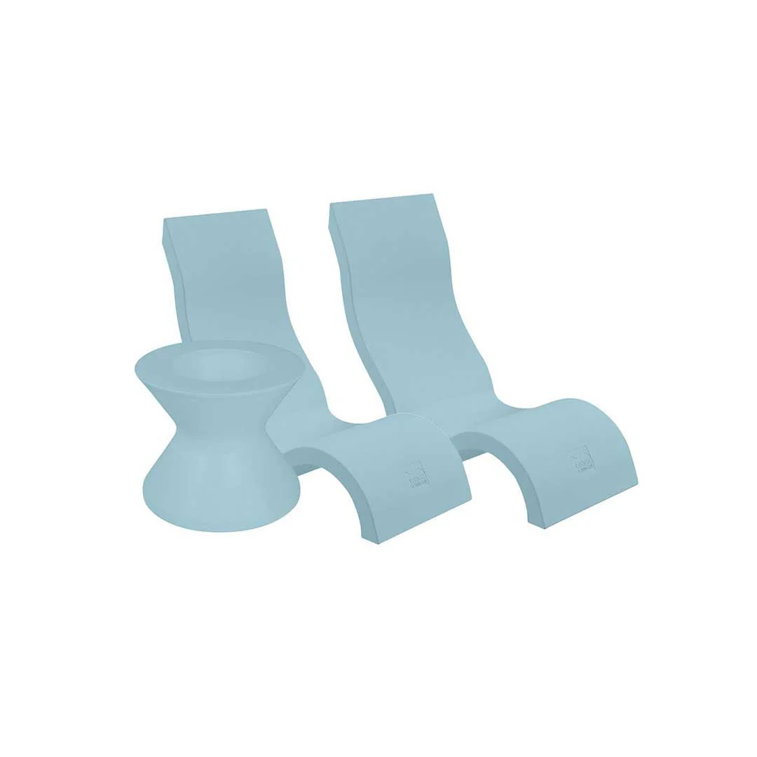 Ledge Lounger Relaxation Bundle - In-Pool & Patio Furniture (2 Signature Chairs & Ice Bin) - Image 13