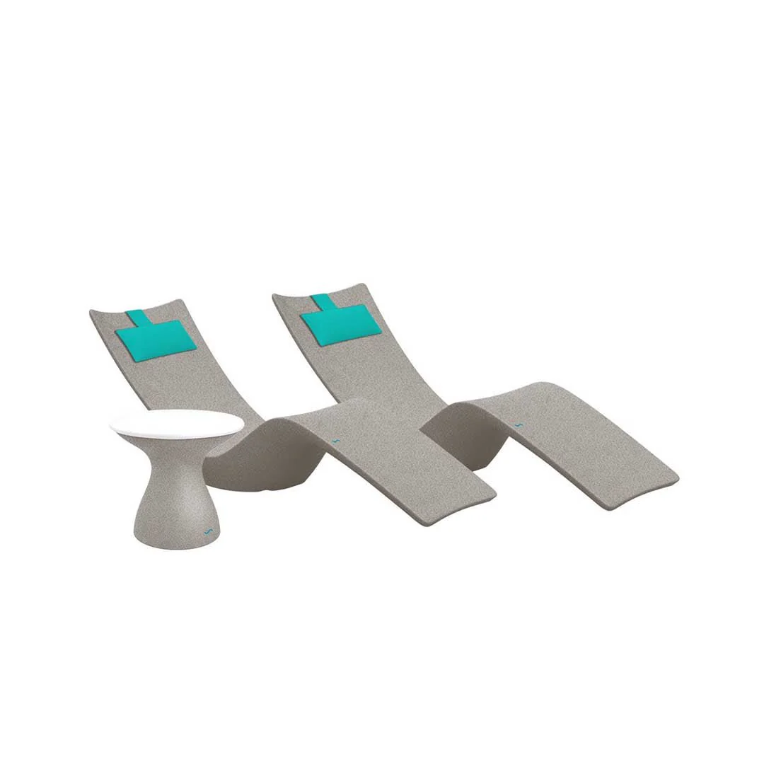 Ledge Lounger Resort Luxury Outdoor Paradise Bundle - In-Pool & Patio Furniture (2 Autograph Chaise Loungers, 2 Headrest Pillows, & Side Table) - Image 29