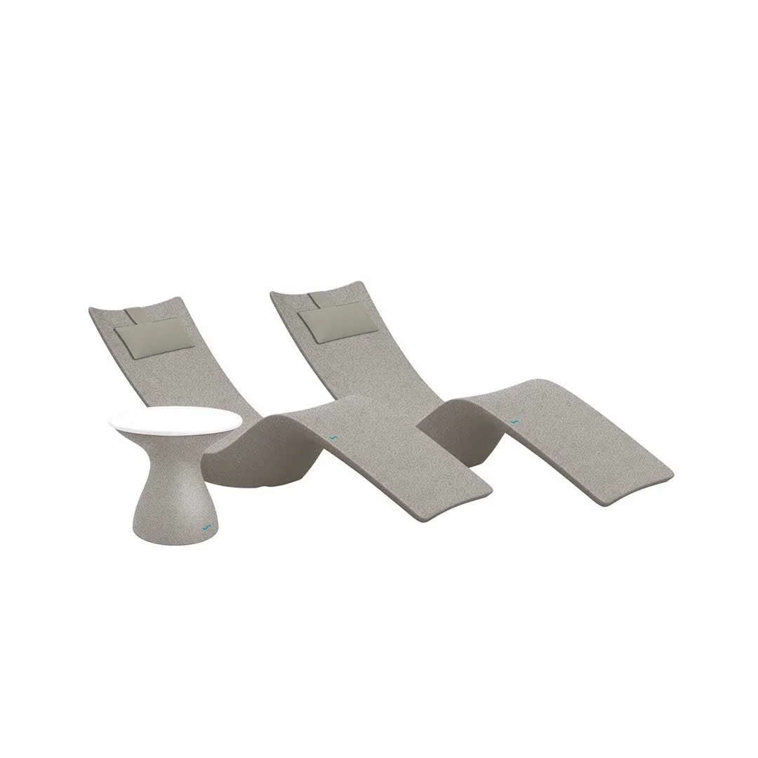 Ledge Lounger Resort Luxury Outdoor Paradise Bundle - In-Pool & Patio Furniture (2 Autograph Chaise Loungers, 2 Headrest Pillows, & Side Table) - Image 31