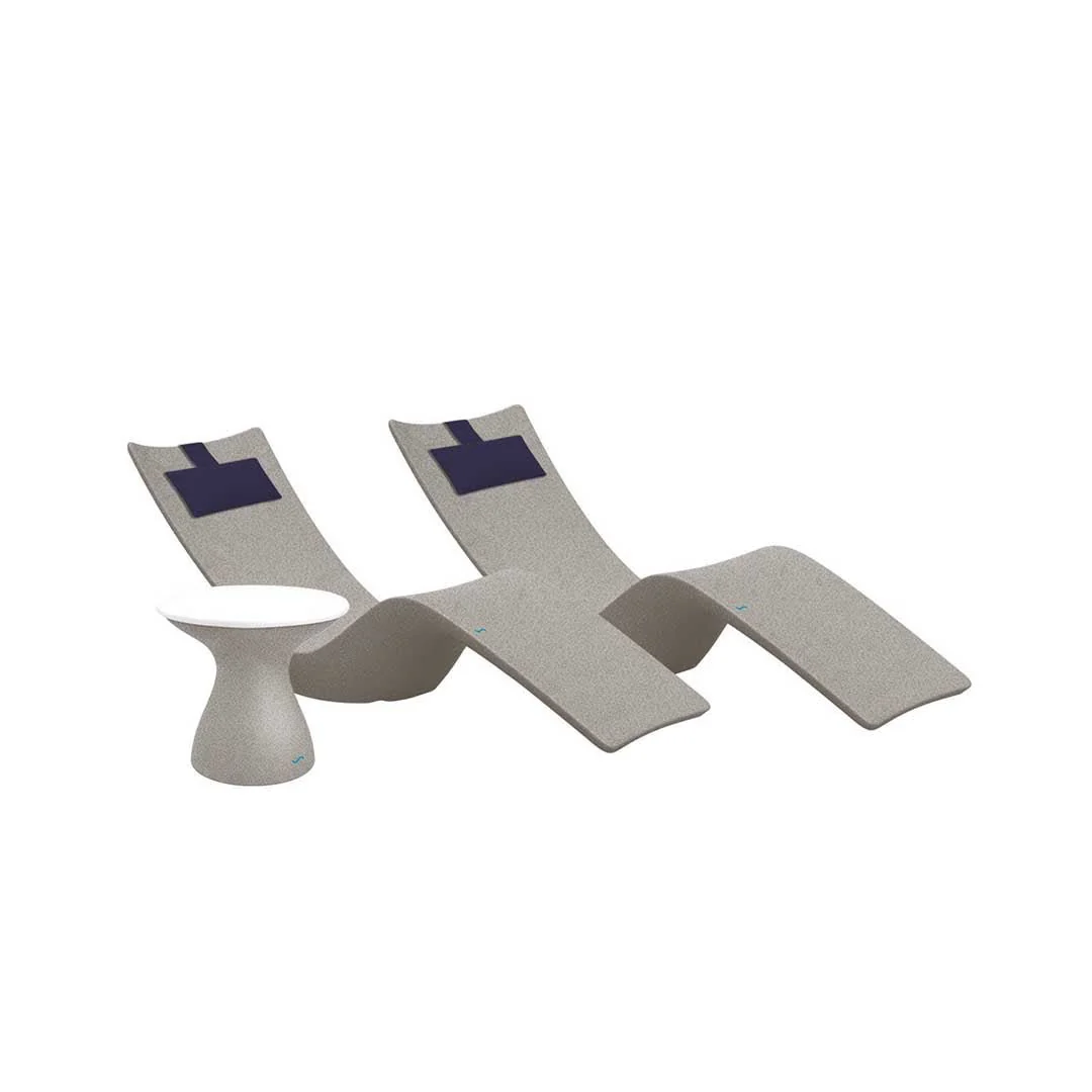 Ledge Lounger Resort Luxury Outdoor Paradise Bundle - In-Pool & Patio Furniture (2 Autograph Chaise Loungers, 2 Headrest Pillows, & Side Table) - Image 32
