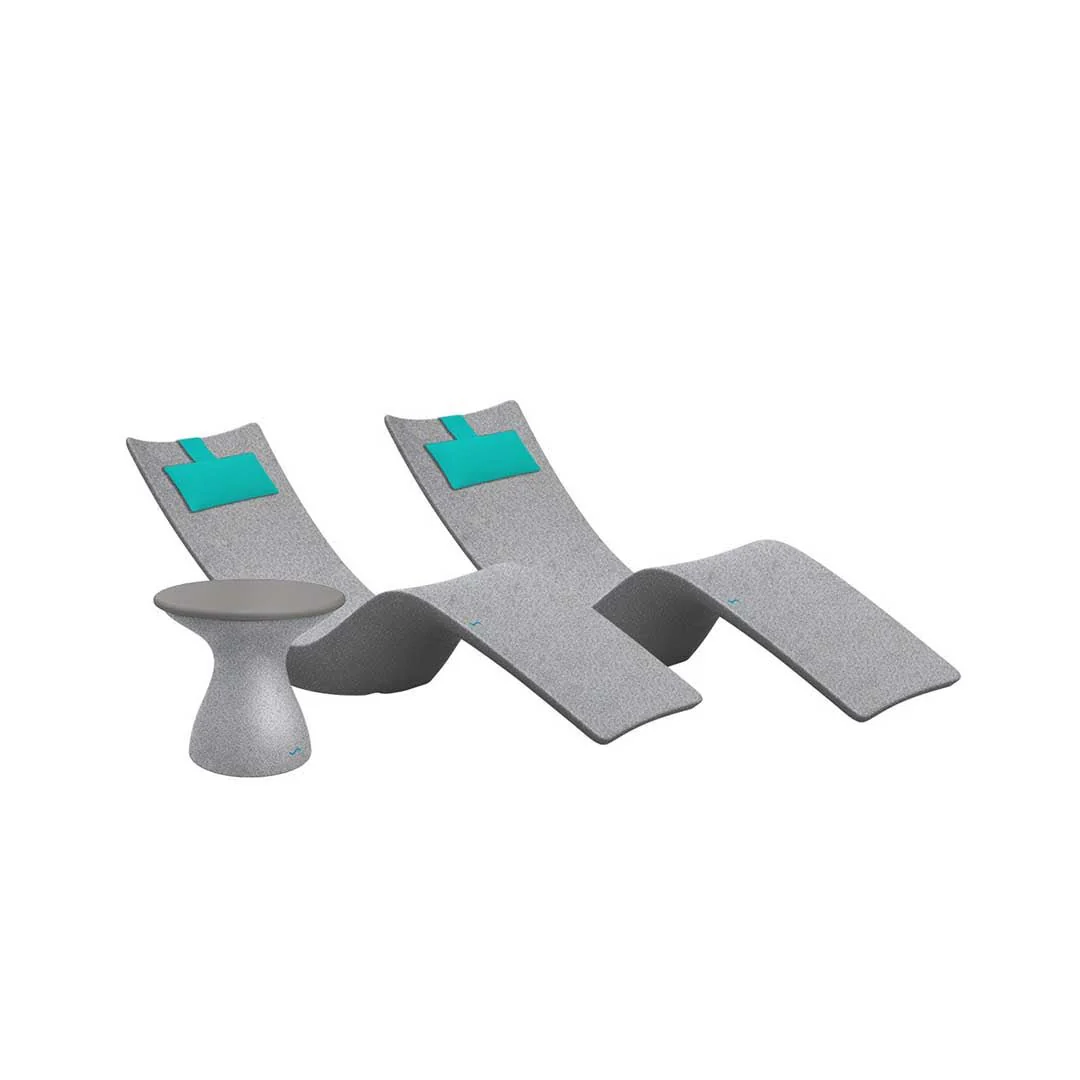 Ledge Lounger Resort Luxury Outdoor Paradise Bundle - In-Pool & Patio Furniture (2 Autograph Chaise Loungers, 2 Headrest Pillows, & Side Table) - Image 34