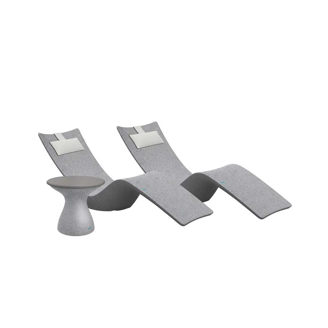 Ledge Lounger Resort Luxury Outdoor Paradise Bundle - In-Pool & Patio Furniture (2 Autograph Chaise Loungers, 2 Headrest Pillows, & Side Table) - Image 35