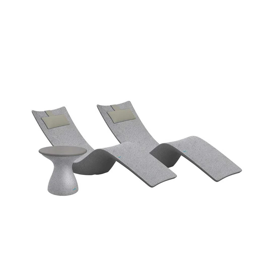 Ledge Lounger Resort Luxury Outdoor Paradise Bundle - In-Pool & Patio Furniture (2 Autograph Chaise Loungers, 2 Headrest Pillows, & Side Table) - Image 36