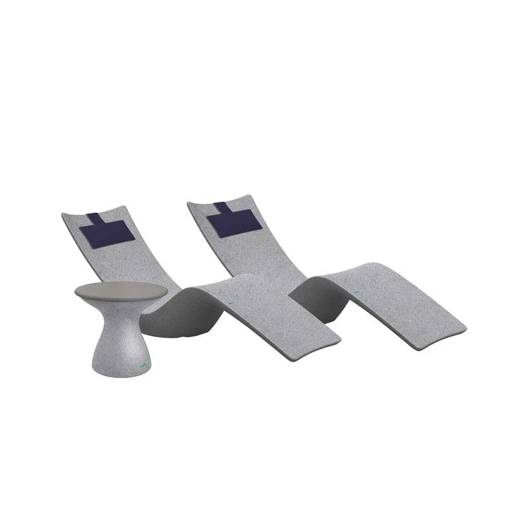 Ledge Lounger Resort Luxury Outdoor Paradise Bundle - In-Pool & Patio Furniture (2 Autograph Chaise Loungers, 2 Headrest Pillows, & Side Table) - Image 37