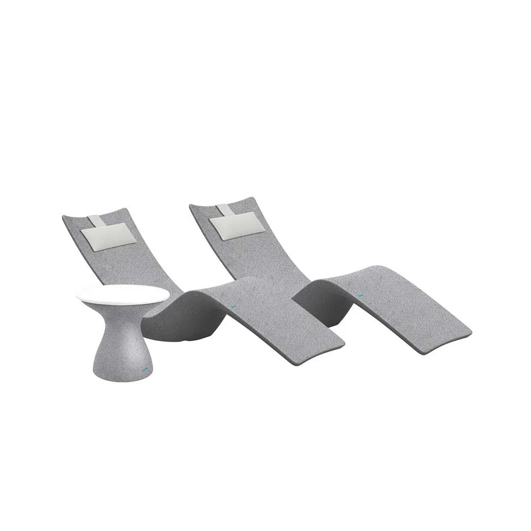 Ledge Lounger Resort Luxury Outdoor Paradise Bundle - In-Pool & Patio Furniture (2 Autograph Chaise Loungers, 2 Headrest Pillows, & Side Table) - Image 40