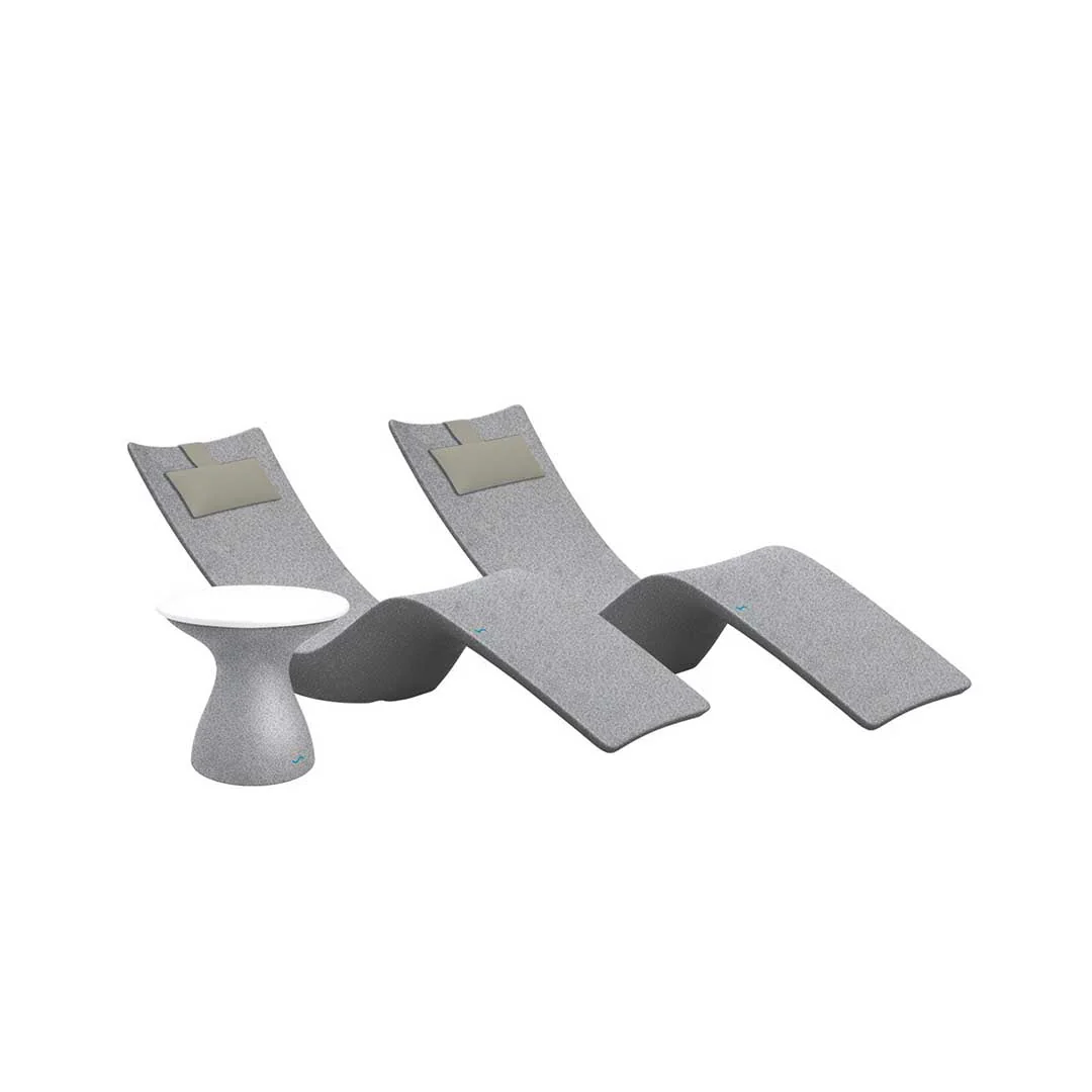 Ledge Lounger Resort Luxury Outdoor Paradise Bundle - In-Pool & Patio Furniture (2 Autograph Chaise Loungers, 2 Headrest Pillows, & Side Table) - Image 41