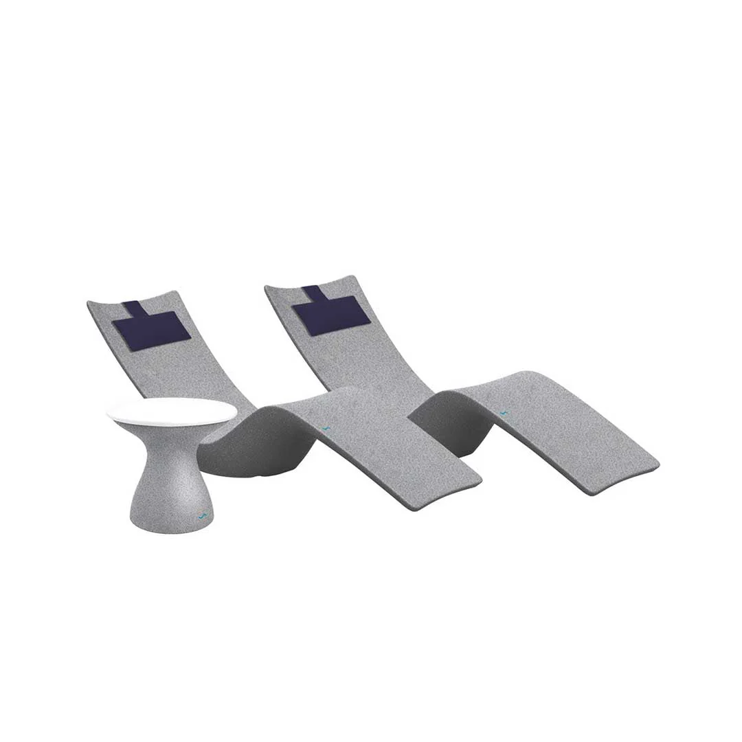 Ledge Lounger Resort Luxury Outdoor Paradise Bundle - In-Pool & Patio Furniture (2 Autograph Chaise Loungers, 2 Headrest Pillows, & Side Table) - Image 42