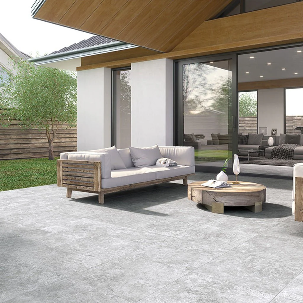 Legions Lunar Silver, 24" x 24" - 2CM Outdoor Porcelain Paver - Image 4