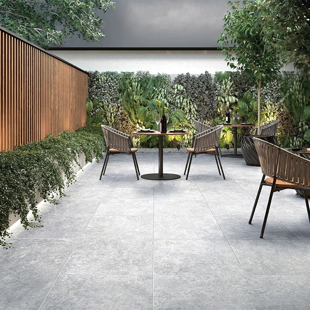 Legions Lunar Silver, 24" x 24" - 2CM Outdoor Porcelain Paver - Image 5