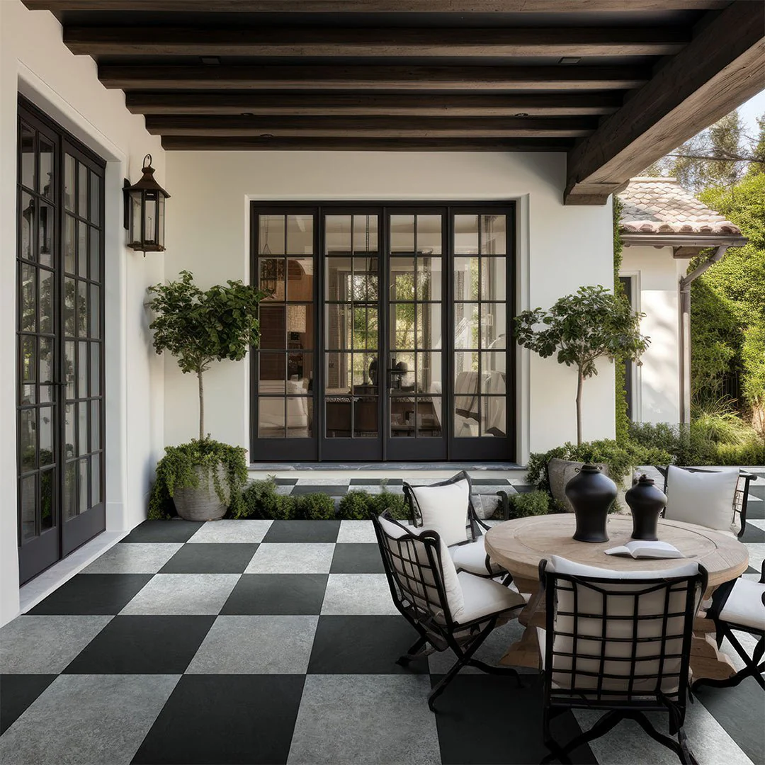 Legions Midnight Montage, 24" x 24" - 2CM Outdoor Porcelain Paver - Image 2