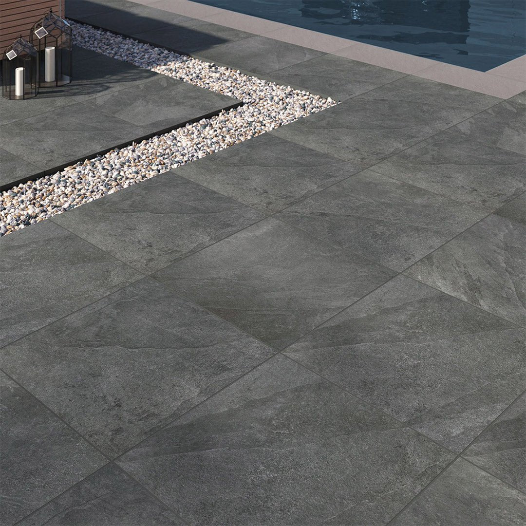 Legions Midnight Montage, 24" x 24" - 2CM Outdoor Porcelain Paver - Image 5