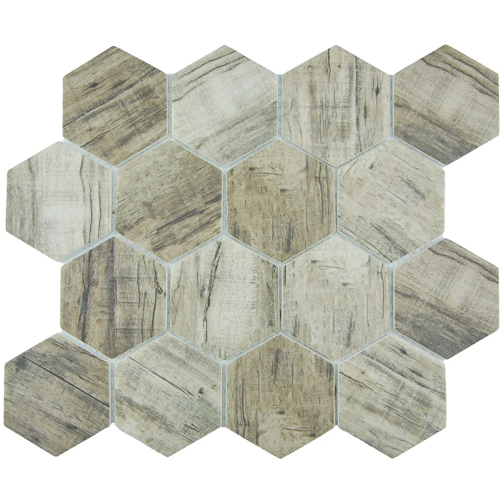 Linden, Hexagon Mosaic - Glass Tile