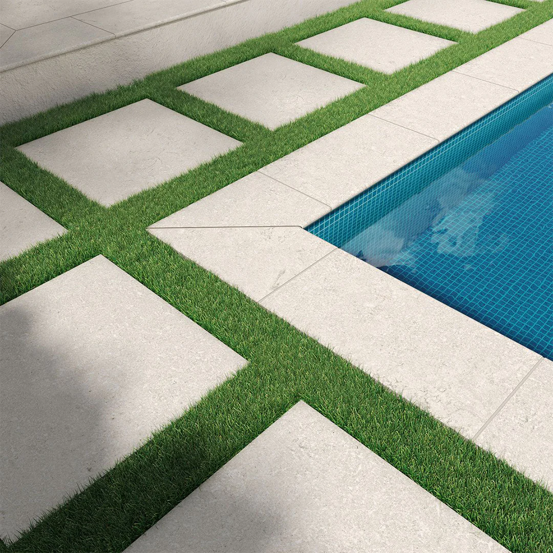 Living Style Pearl, 13" x 24" - 2CM Porcelain Pool Coping - Image 3