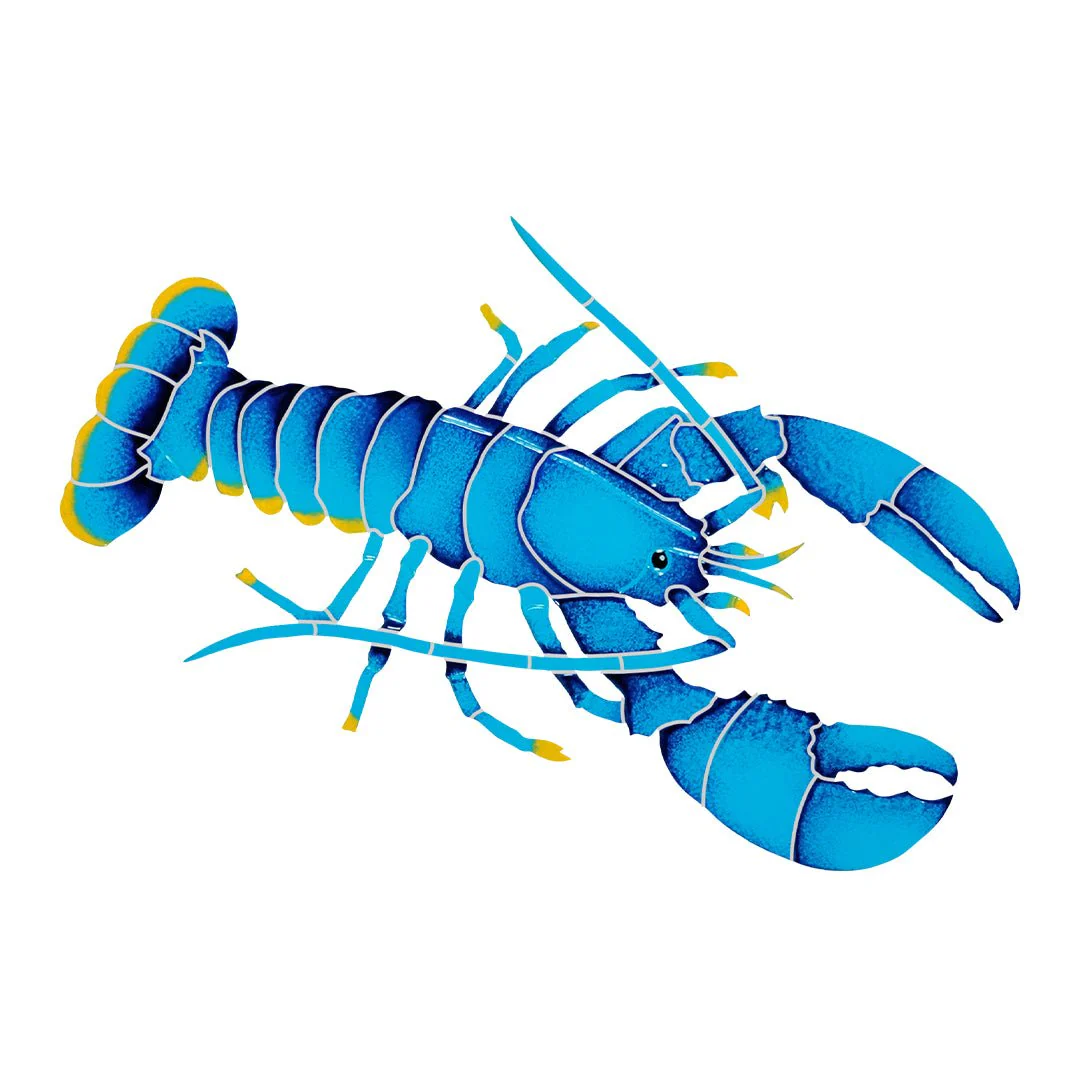 Lobster, Blue - Pool Mosaic