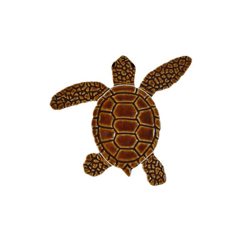 Loggerhead Turtle A Mini - 4" Brown - Pool Mosaic