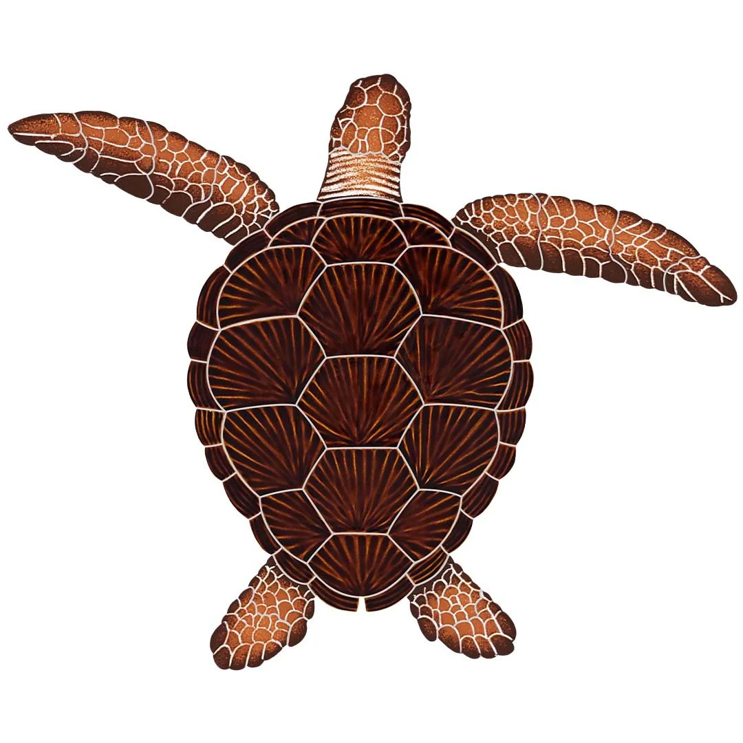 Loggerhead Turtle - Brown - Pool Mosaic - Image 3