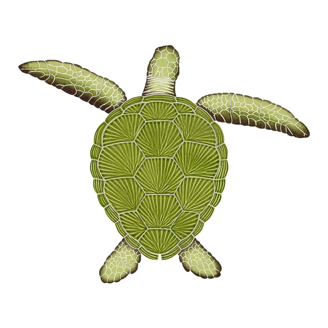 Loggerhead Turtle - Green - Pool Mosaic - Image 3
