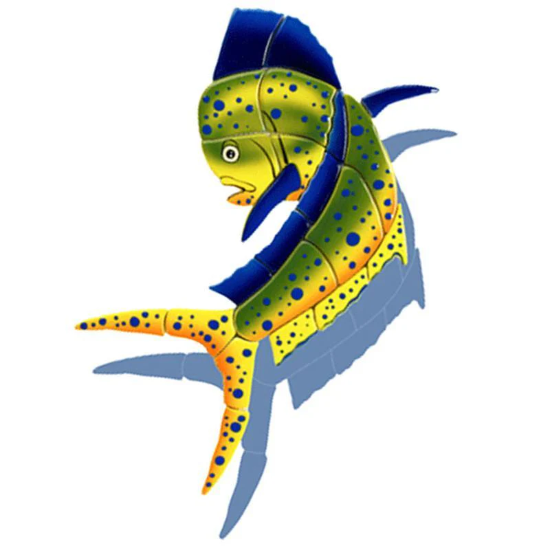 Mahi Mahi-Upward w/Shadow - Pool Mosaic
