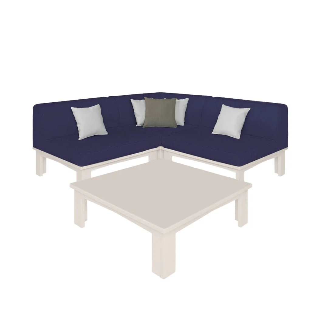 Ledge Lounger Mainstay Sectional 4 Piece Diamond - Patio Furniture Set - Image 12