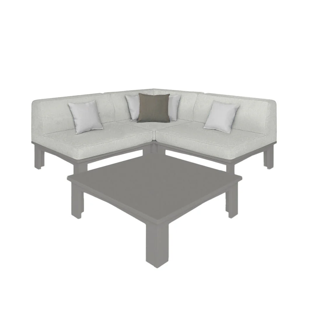 Ledge Lounger Mainstay Sectional 4 Piece Diamond - Patio Furniture Set - Image 14