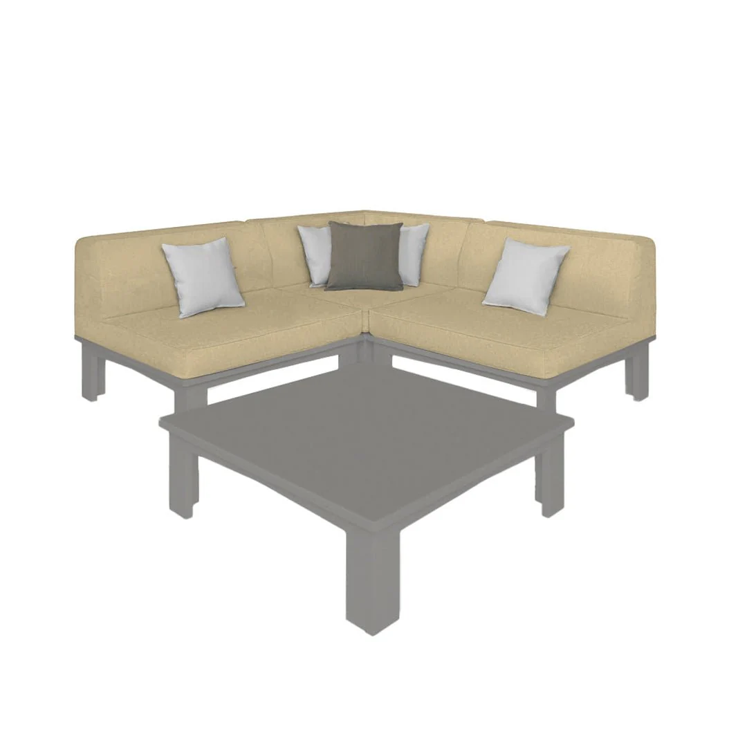Ledge Lounger Mainstay Sectional 4 Piece Diamond - Patio Furniture Set - Image 15