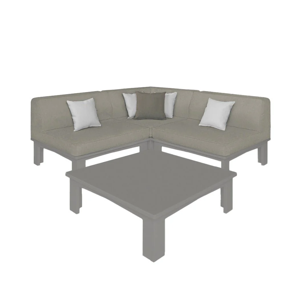 Ledge Lounger Mainstay Sectional 4 Piece Diamond - Patio Furniture Set - Image 16