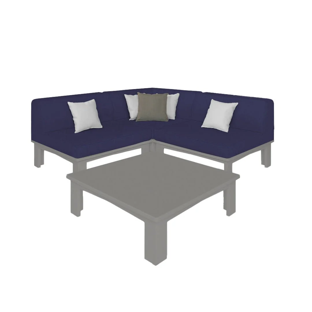 Ledge Lounger Mainstay Sectional 4 Piece Diamond - Patio Furniture Set - Image 18