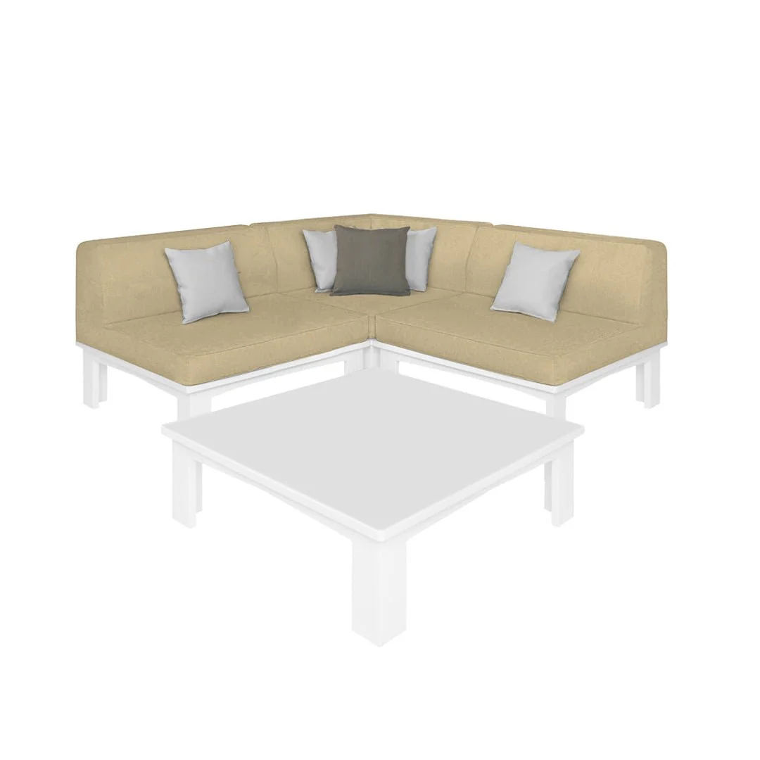Ledge Lounger Mainstay Sectional 4 Piece Diamond - Patio Furniture Set - Image 3