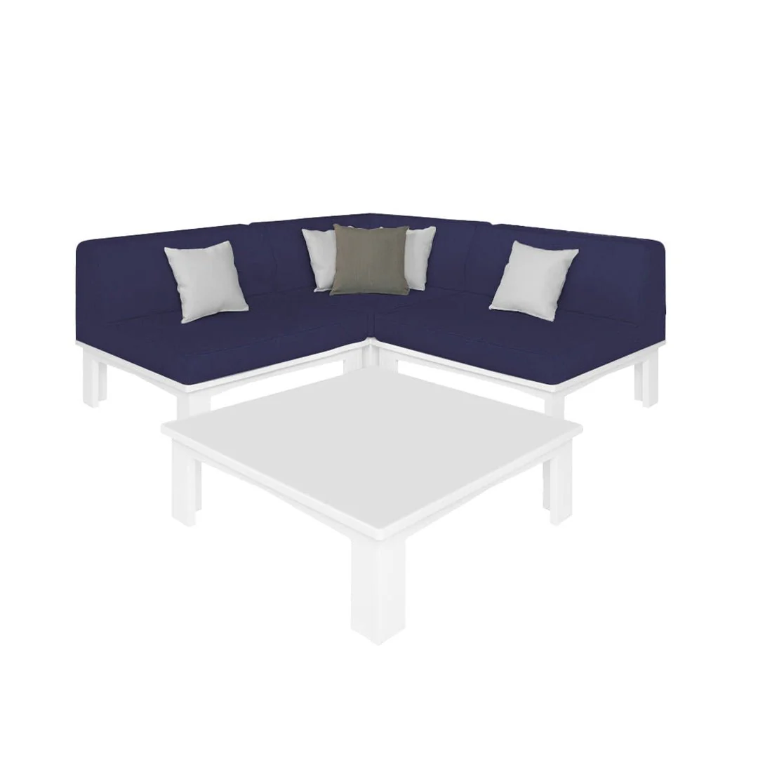 Ledge Lounger Mainstay Sectional 4 Piece Diamond - Patio Furniture Set - Image 6