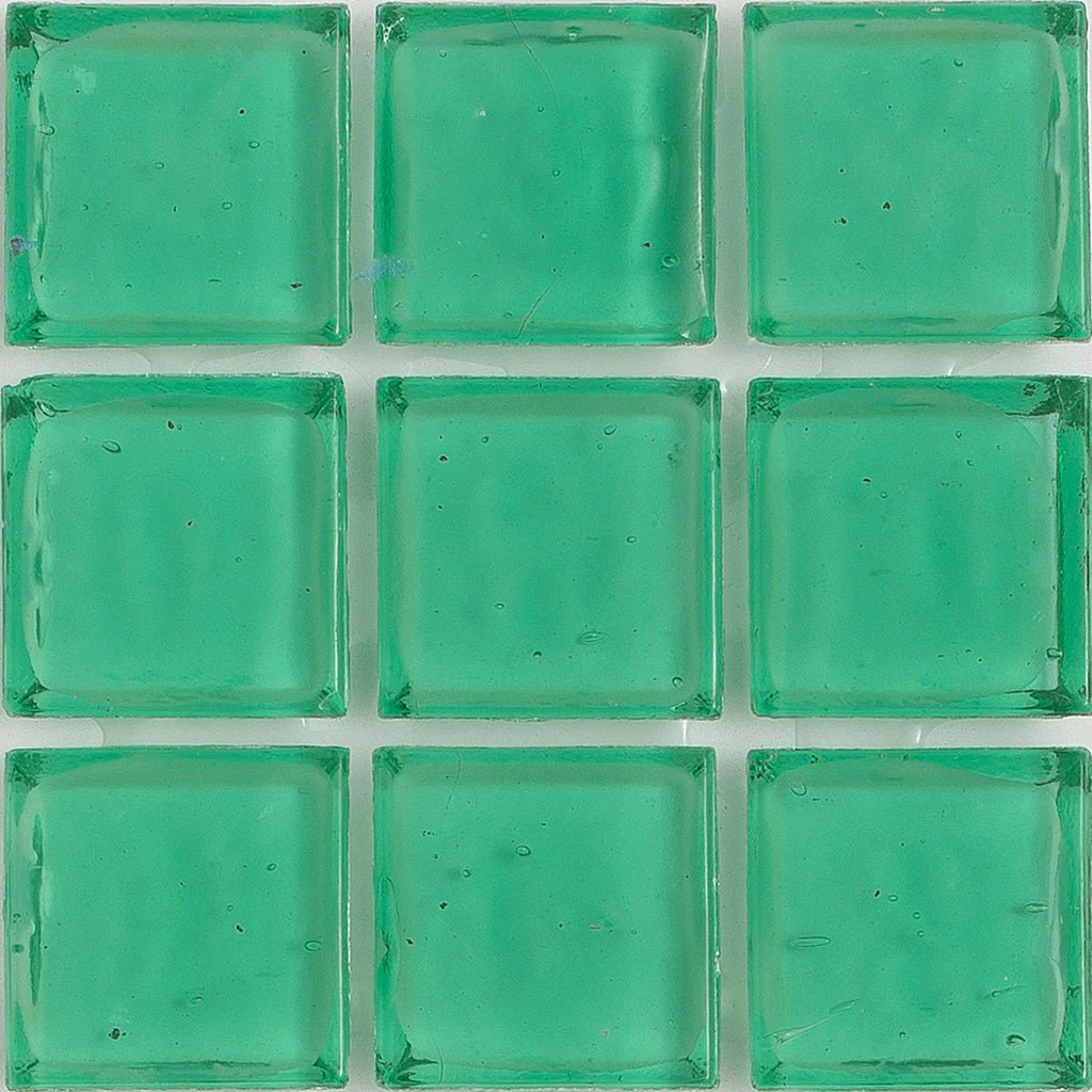 Malachite Clear, 1" x 1" - Glass Tile