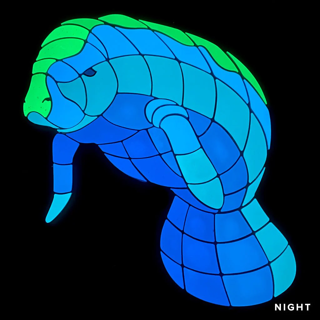 Manatee Calf 1 - Glow in the Dark Pool Mosaics - Image 2