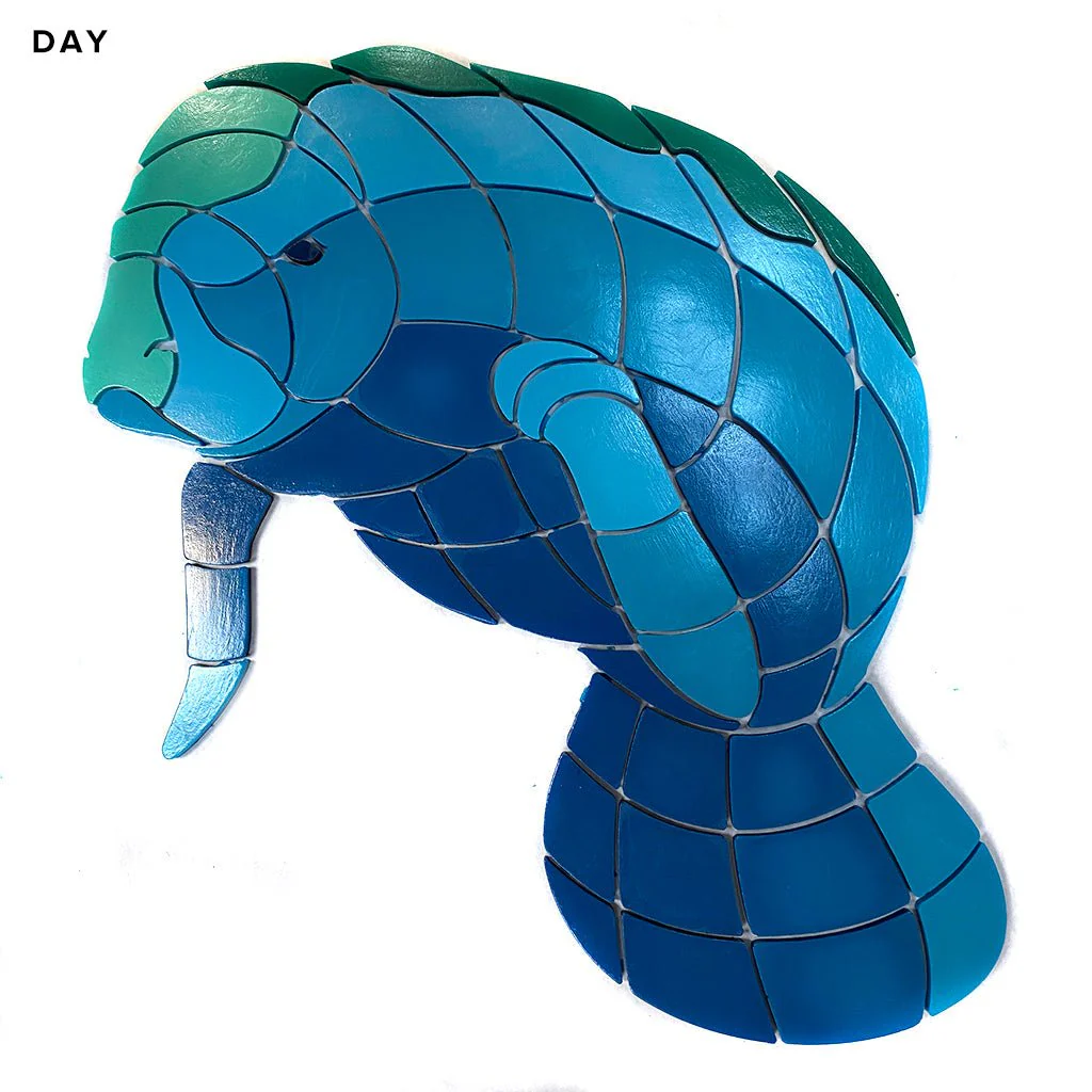 Manatee Calf 1 - Glow in the Dark Pool Mosaics - Image 3