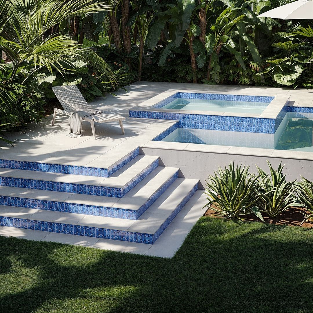 Marble Royal, Mosaic - Porcelain Pool Tile - Image 2