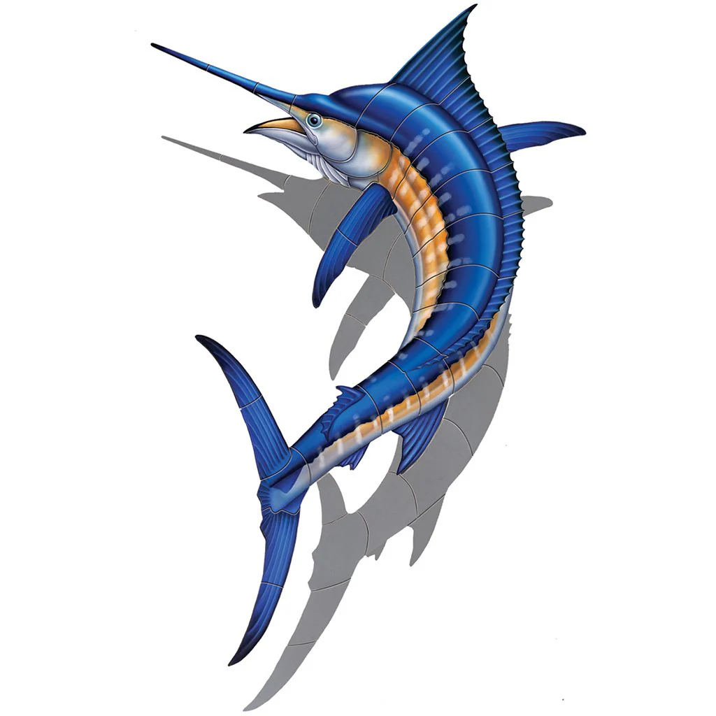 Marlin, Porc w/Shadow - Pool Mosaic