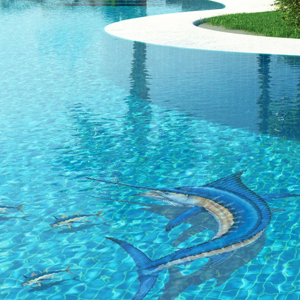Marlin, Porc w/Shadow - Pool Mosaic - Image 2