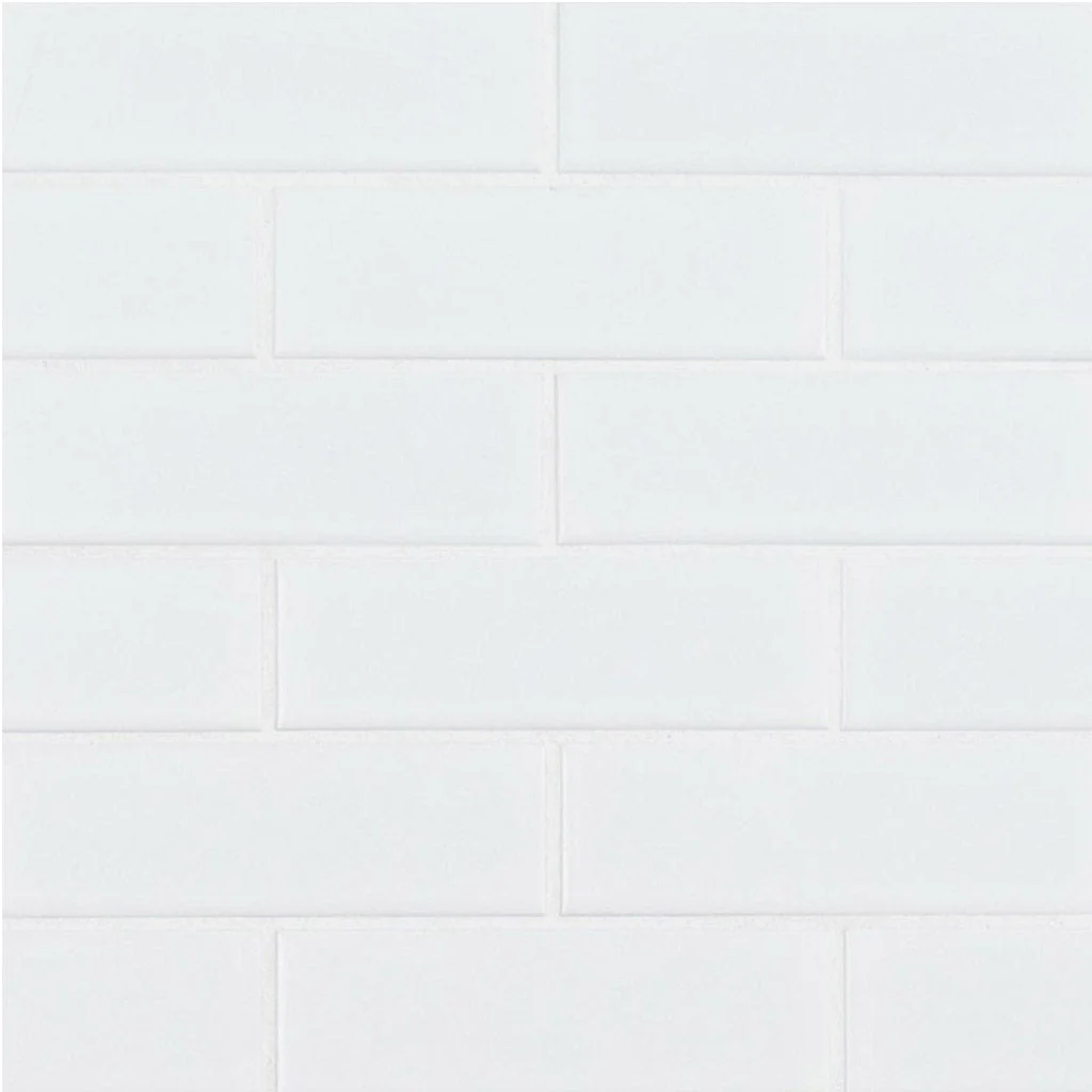Matte White Brick, 2" x 6" - Porcelain Tile