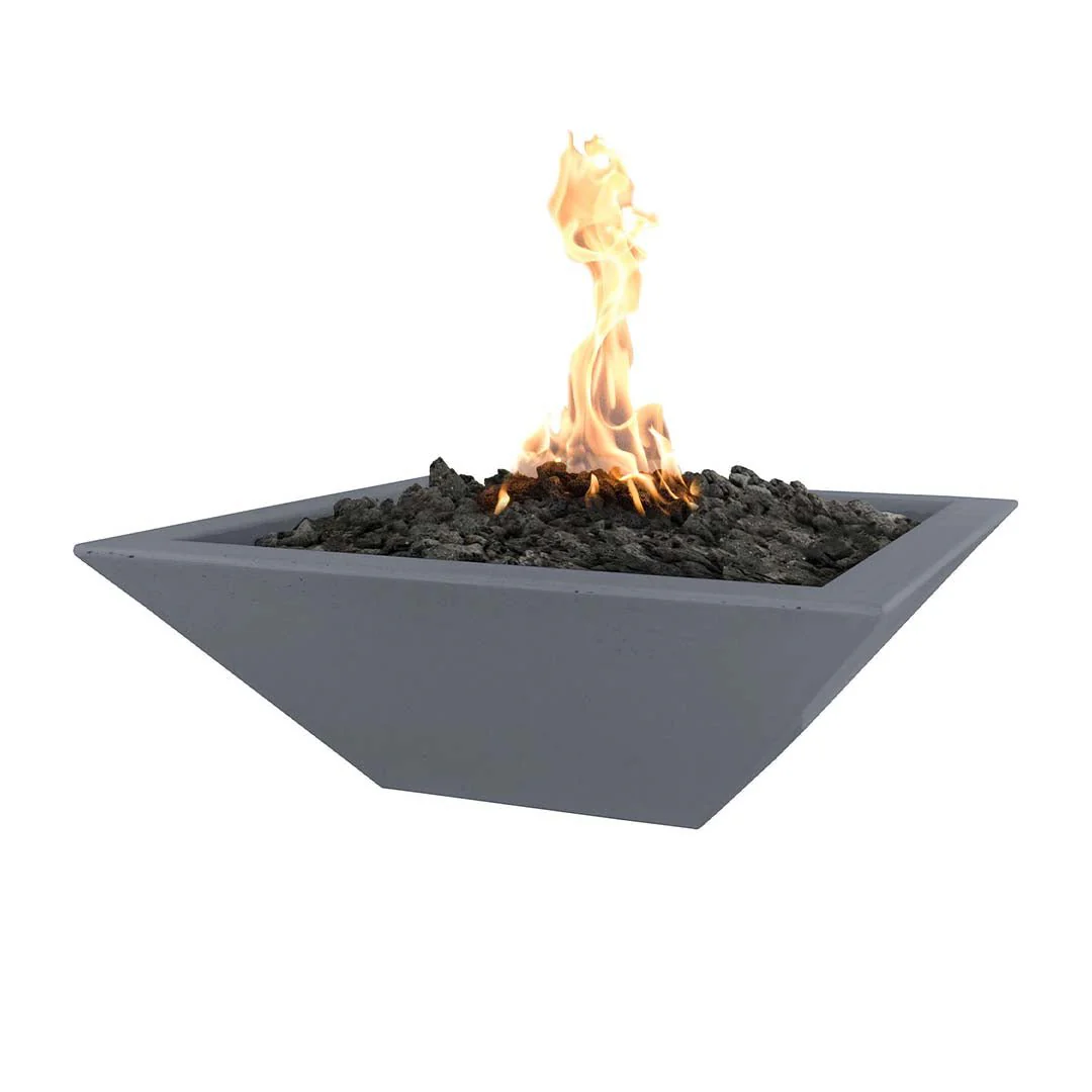 Maya 24" Fire Bowl - GFRC Concrete - Fire Feature - Image 10