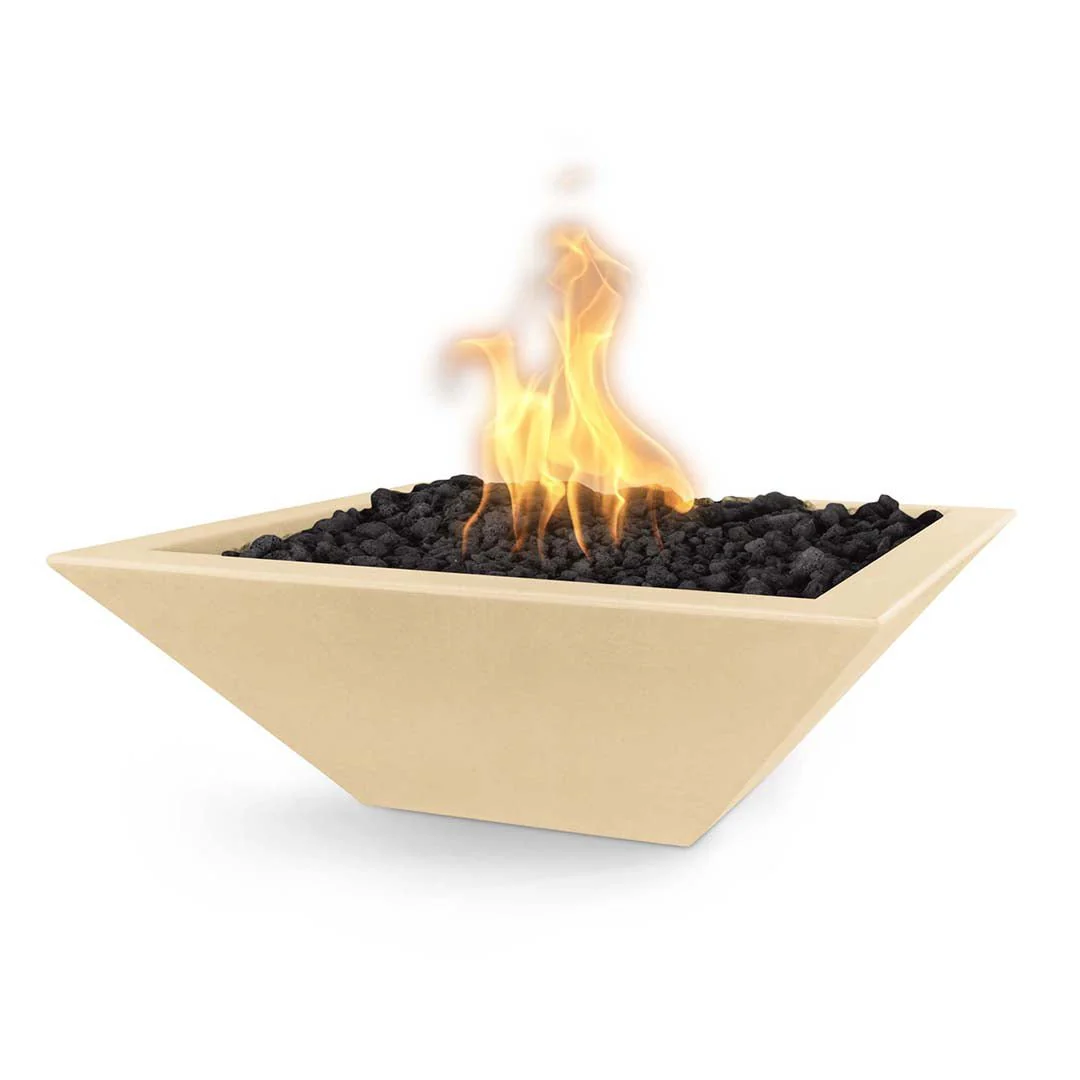 Maya 24" Fire Bowl - GFRC Concrete - Fire Feature - Image 12