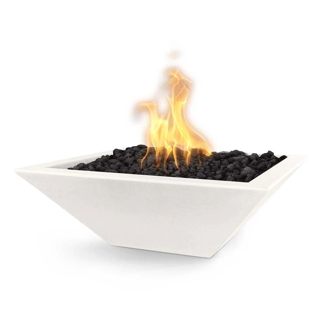 Maya 24" Fire Bowl - GFRC Concrete - Fire Feature - Image 13