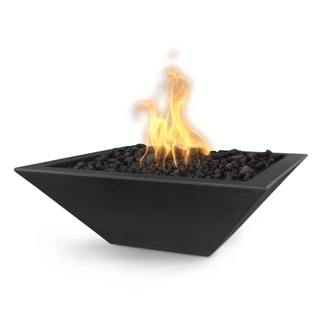 Maya 24" Fire Bowl - GFRC Concrete - Fire Feature - Image 6
