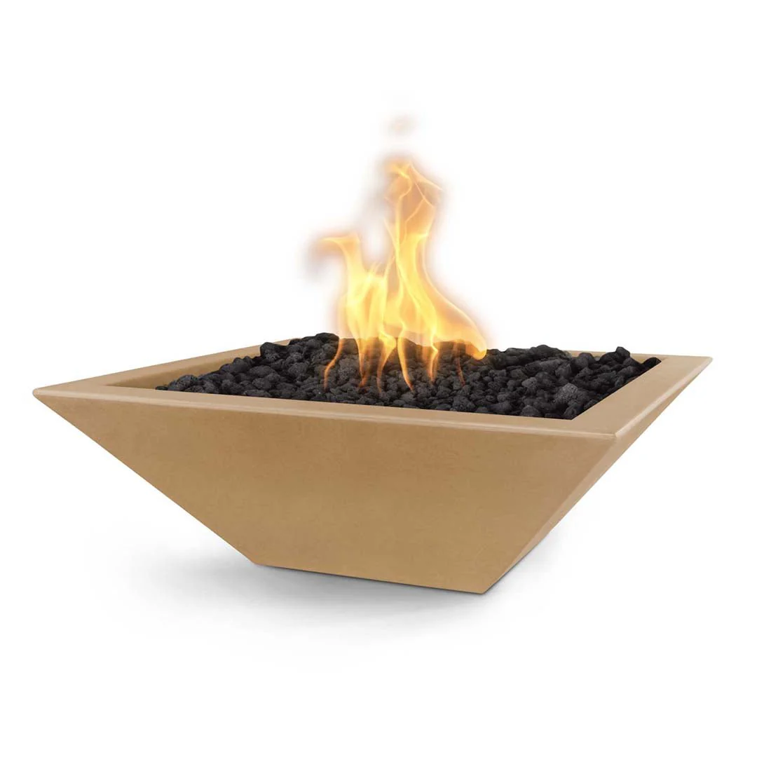 Maya 24" Fire Bowl - GFRC Concrete - Fire Feature - Image 7