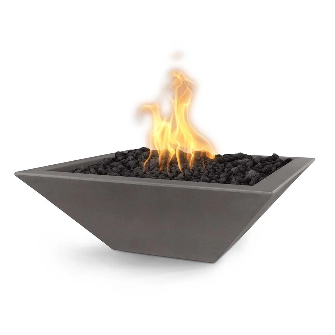 Maya 24" Fire Bowl - GFRC Concrete - Fire Feature - Image 8