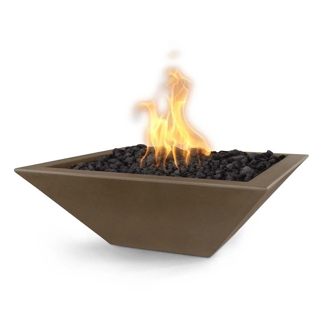 Maya 24" Fire Bowl - GFRC Concrete - Fire Feature - Image 9
