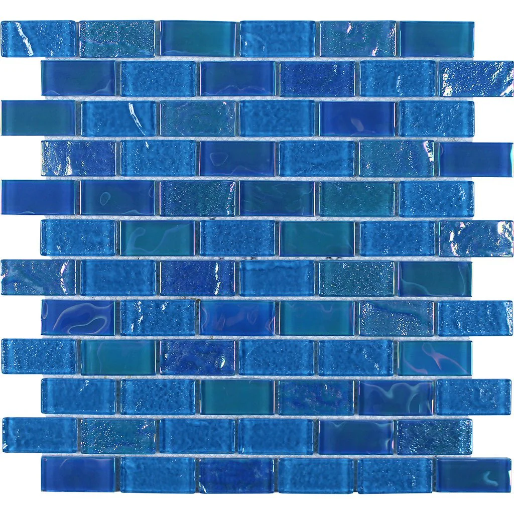 Mercury Turquoise, 1" x 2" - Glass Tile