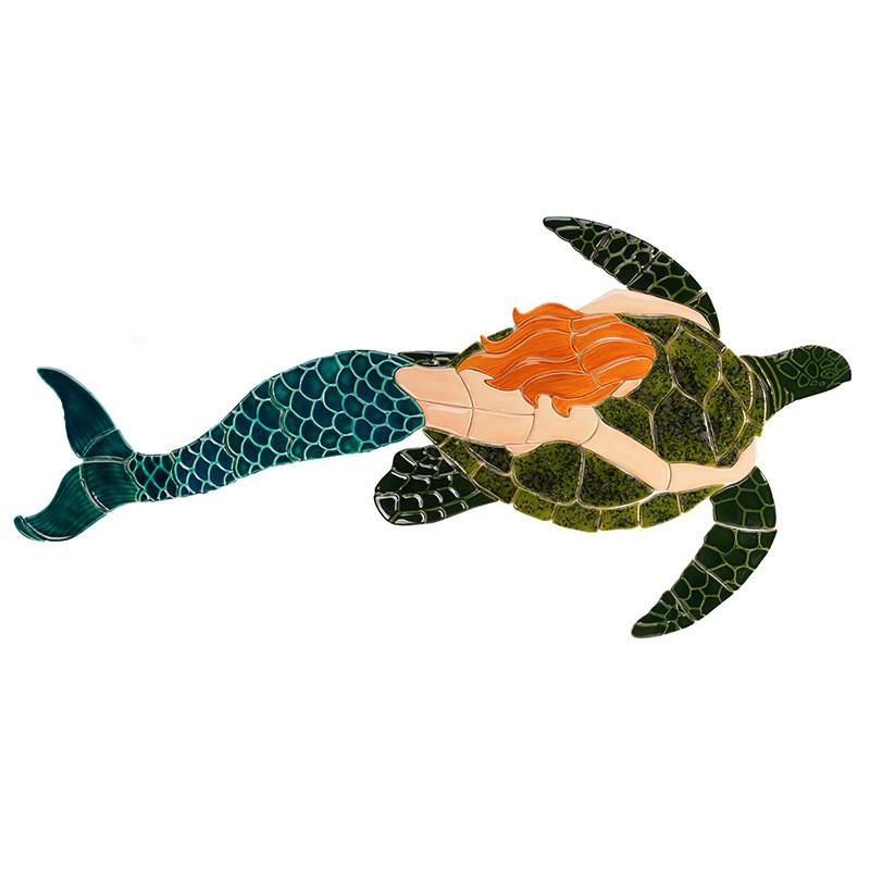 Mermaid & Turtle - Pool Mosaic